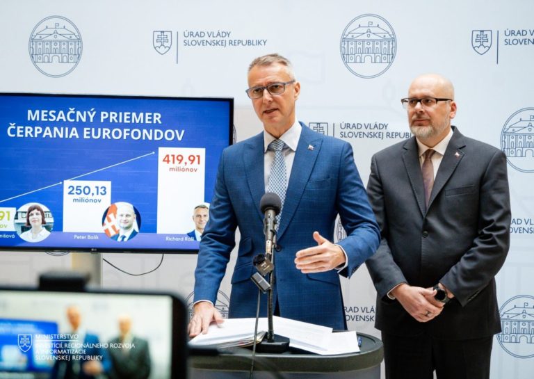 Slovensku sa podarilo rekordné čerpanie eurofondov, minister Raši informoval i o zvyšných financiách (video)