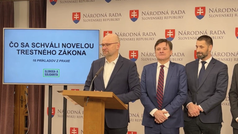 Novela Trestného zákona je podľa SaS najväčšou amnestiou v dejinách Slovenska, Sulík vyzdvihol aj 16 absurdností (video)