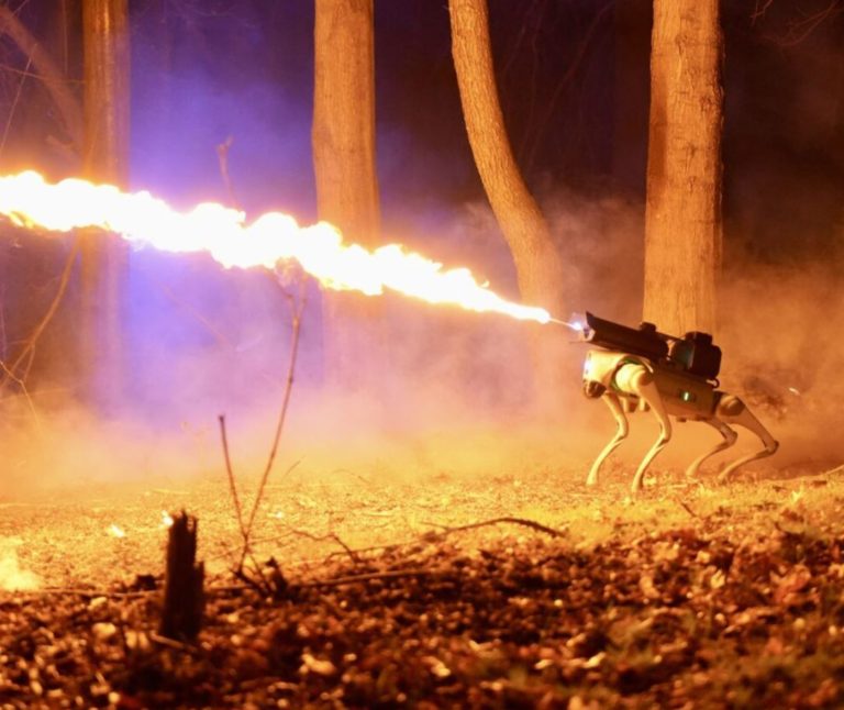 Spoločnosť Ohio začala predávať 'Thermonator', robotického psa dýchajúceho oheň