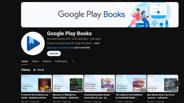 Knihy Google Play získavajú inovácie a pridávajú bezplatné ukážky audiokníh na YouTube