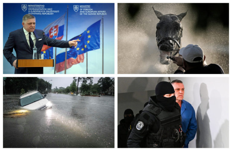 Top foto dňa (2. máj 2024): Fico na konferencii, Černák na súde aj záplavy v Texase