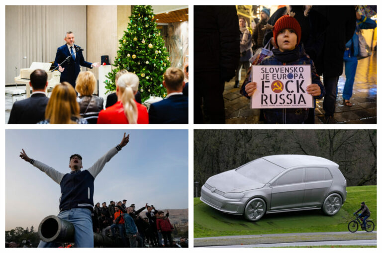 Top foto dňa (9. december 2024): Prezident Pellegrini vo Vatikáne, protest Za slobodné Gruzínsko aj oslavy v Sýrii