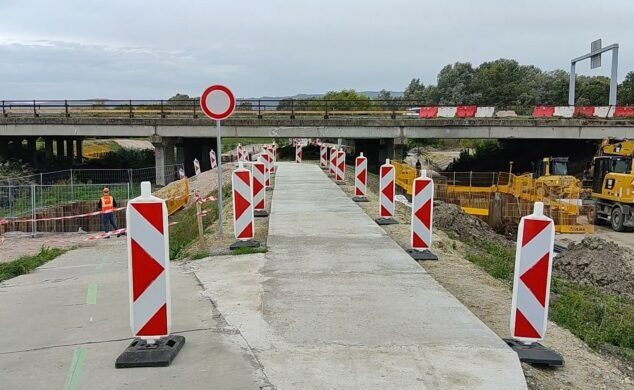 Stavebné práce na diaľničnom moste nad cyklotrasou Jurava budú pokračovať aj v máji