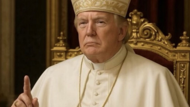 Trump znázornený ako pápež na fotografii generovanej AI