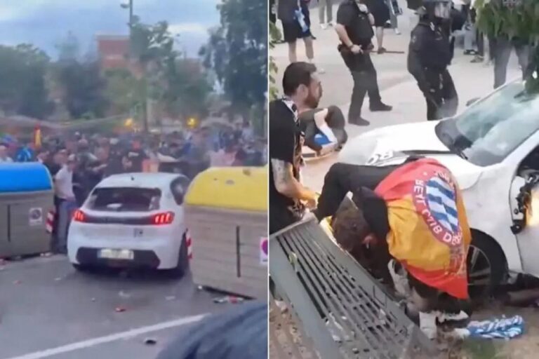 Pred derby Espanyol – FC Barcelona auto zranilo 13 fanúšikov, incident bol podľa polície neúmyselný – VIDEO, FOTO