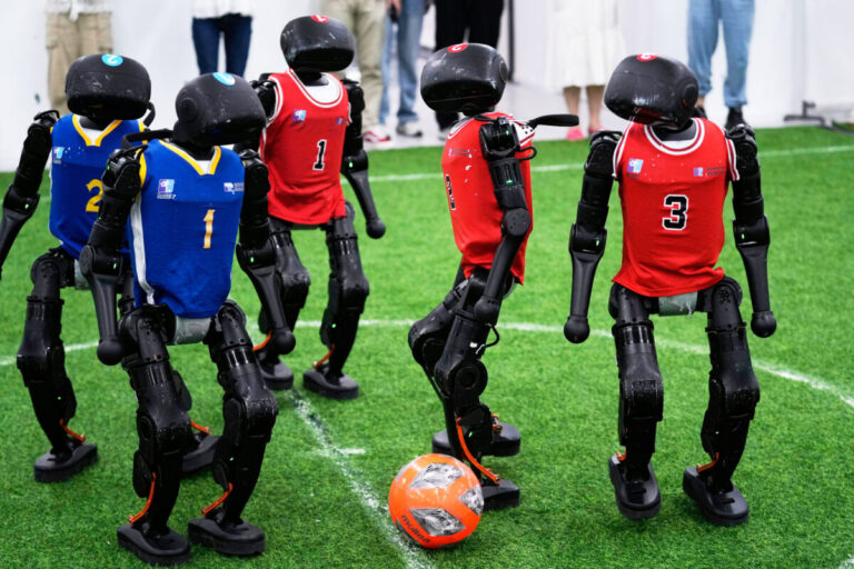 Top foto dňa (9. júl 2025): Lietajúci hmyz, vozidlá Hondy, robotický futbal, povodeň a prehliadka
