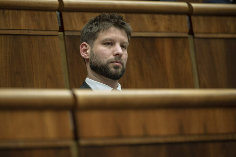 Konsolidácia rozdelila parlament. Je to divadlo, na ktorom sa nebudeme podieľať, odkázal Šimečka – VIDEO